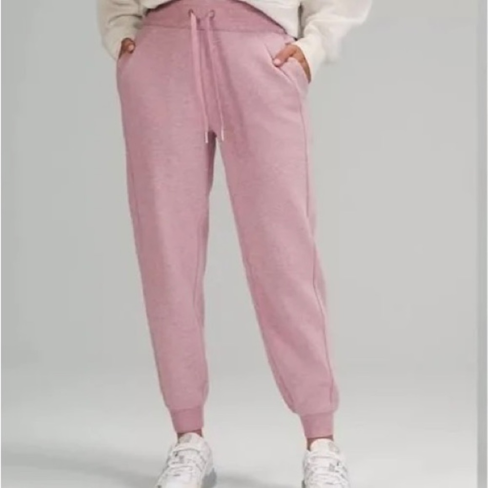 Lululemon Scuba High-rise Jogger 7/8 Length Heathered Pink Taupe Size 6